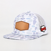 Casquette Snapback 5 Panneaux Personnalisée de Haute Qualité avec Broderie 3D, Camouflage, Trous Découpés au Laser et Patch en Cuir – Fabricant de Casquettes Gorras Snapback