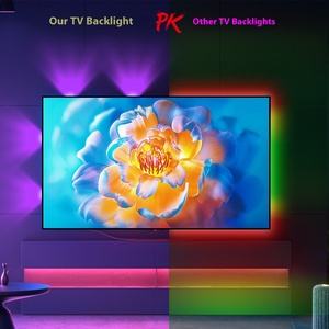 Aplicación inteligente <span class=keywords><strong>Bluetooth</strong></span> 2,4G Control remoto TV retroiluminación tira <span class=keywords><strong>LED</strong></span> con lente óptica de ojo de gato USB 5V RGB iluminación para cine en casa - Product Image 2