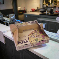 Caja de cartón para pizza corrugada gruesa personalizable de 6, 7, 8 y 9 pulgadas, cono de 2mm de espesor, materiales reciclados, caja de cartón para pizza personalizada