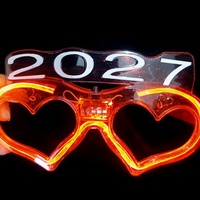 Lunettes Cœur Lumineuses EL LED 2027 en Gros – Nouveauté Lunettes Lumineuses pour Fêtes et Nouvel An