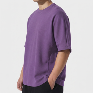 เสื้อยืดโอเวอร์ไซส์ผู้ชาย ผ้าคอตตอนหนานุ่ม ทรงหลวม แขนสั้น คอกลม สไตล์ลำลอง สตรีทแวร์ แฟชั่น นุ่มสบาย ใส่ได้ทุกวัน - Product Image 3
