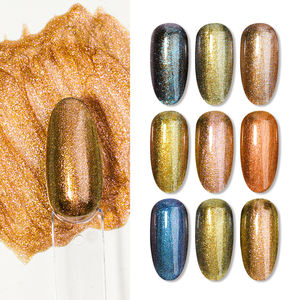 Kutek Gel bunglon, Kutek Gel desain kuku bunglon ajaib kristal berlian Label pribadi pelangi dengan bubuk Glitter - Product Image 4