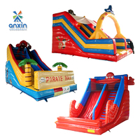 Série de toboggans gonflables de qualité commerciale, utilisation sèche et humide, double piste, toboggans à thème pour enfants et adultes