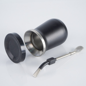 <span class=keywords><strong>Gourde</strong></span> à maté en acier inoxydable 304 à double paroi de 8 oz avec couvercle en silicone anti-fuite et paille <span class=keywords><strong>filtrante</strong></span>, écologique - Product Image 5