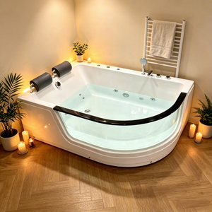 <span class=keywords><strong>Vasca</strong></span> da Bagno Multifunzionale <span class=keywords><strong>in</strong></span> Acrilico per 2 Persone, Jacuzzi con Idromassaggio <span class=keywords><strong>in</strong></span> <span class=keywords><strong>Vetro</strong></span>, <span class=keywords><strong>Vasca</strong></span> Angolare per Massaggi - Product Image 1