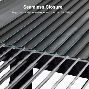 Pérgola Motorizada con Rejillas Ajustables para Jardín o Balcón, de Aluminio con Recubrimiento en Polvo - Product Image 2