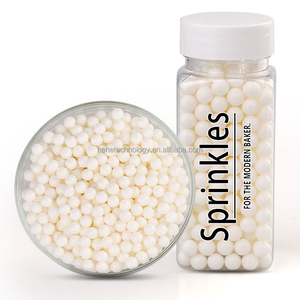 100% натуральный цвет, белый 7 мм, съедобный жемчуг, матовый сахар, бусины для украшения торта, вес кг, без искусственных красителей для украшения тортов - Product Image 1