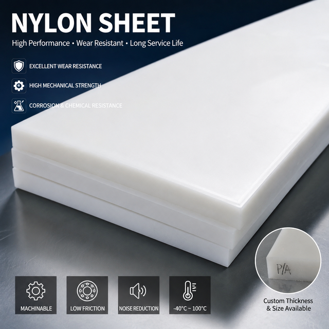 Custom Sheet General-purpose Materials Nylon PA6 Polyamide Sheet Black White Antistatic Nylon Sheet