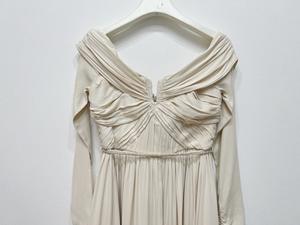 Bettergirl 2024 donna autunno moda nuove donne Sexy monospalla senza schienale cintura di tè Color latte abito a <span class=keywords><strong>maniche</strong></span> <span class=keywords><strong>lunghe</strong></span> - Product Image 4