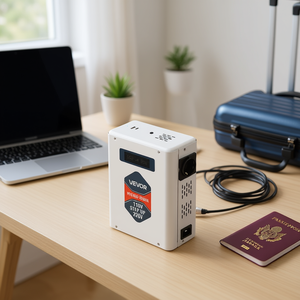 Convertidor de Voltaje de 2000VA, 110V a 220V, Tomas de Corriente Europeas, Salida USB, Pantalla LCD, Protección de Temperatura - Product Image 2