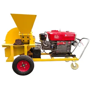Hotsale Small Diesel Wood Crusher Sawdust Making Chipper Machine Wood Grinder for Home Use