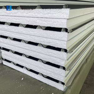 Chất Lượng Cao 50Mm Cách Điện EPS Bánh Sandwich Bảng Điều Khiển Chống Cháy Mái Thép Tấm Bọt Bảng Cho Ngoài Trời Cho Khách Sạn Các Trang Trại Phòng Lạnh - Product Image 1