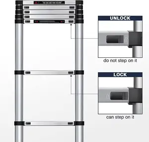 Zolderladder Telescopische Verlengladder Grafisch Ontwerp Aluminium Trappen Magazijn Aluminium Steigers Online Technische Ondersteuning