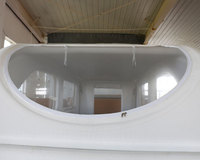 Bateau-ponton gonflable à fond transparent, plateforme de baignade, en matériau Drop Stitch