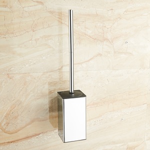 Square <strong>Brush</strong> Holder Bathroom Wall Mounted 304 Stainless Steel <strong>Chrome</strong> <strong>Toilet</strong> <strong>Brush</strong> - Product Image 2
