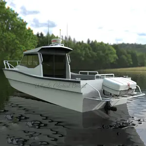 Yeni tasarım kabin lüks yüksek hızlı yat alüminyum balıkçı teknesi
