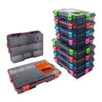 Nouvelles boîtes à pêche 4 couleurs en PP, boîtes à compartiments pour leurres, appâts, hameçons, accessoires de pêche en lac