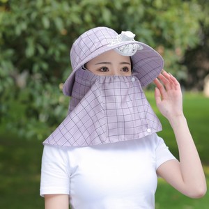 Gran oferta sombrero para el sol utilizado para el trabajo señorial sombrero <span class=keywords><strong>de</strong></span> pescador al aire libre protección UV jardín huerto sombrero para el sol para mujer gorra <span class=keywords><strong>de</strong></span> verano con ventilador - Product Image 4