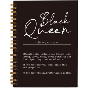 Quaderno a spirale Black <span class=keywords><strong>Queen</strong></span> di tendenza, diario A5 a righe OEM con spirale dorata, copertina personalizzata per donne afroamericane - Product Image 3