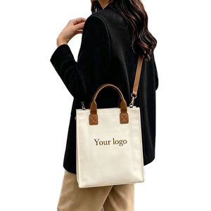 Student Custom Letter Print Canvas <b>Tote</b> Bag Reusable Shopping Handbag for School Daily Casual & Outdoor <b>Travel</b> - Product Image 1