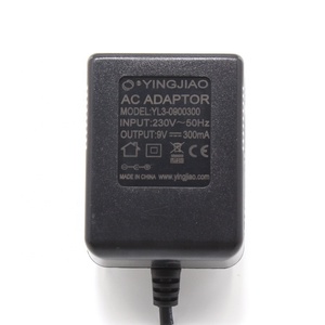 Yingjiao ปลั๊กเสียบผนัง, ปลั๊กไฟเชิงเส้น9โวลต์<span class=keywords><strong>300mA</strong></span> <span class=keywords><strong>AC</strong></span> เป็นอะแดปเตอร์แปลงไฟ <span class=keywords><strong>AC</strong></span> - Product Image 1