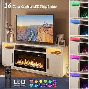 Thương mại lớp 70 "TV đứng + Lò sưởi Combo RGB đồng bộ hóa chiếu sáng 200k đánh lửa kiểm tra pre-khoan gắn lỗ - Product Image 6
