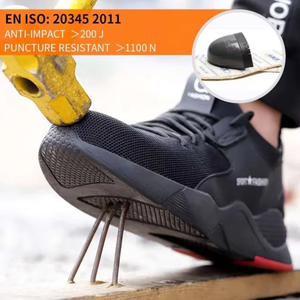 Chaussures <span class=keywords><strong>de</strong></span> <span class=keywords><strong>sécurité</strong></span> à bout en acier Hommes et femmes Construction Chaussures <span class=keywords><strong>de</strong></span> <span class=keywords><strong>sécurité</strong></span> légères et respirantes Baskets bon marché - Product Image 2