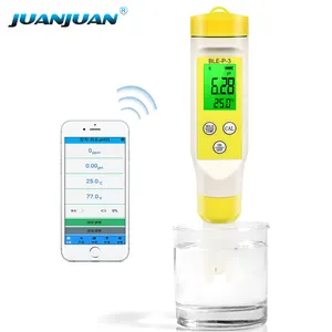 Penguji Kualitas Air Gigi Biru Pintar Tahan Air BLEP-3 Penguji Temperatur Ph Meter Digital untuk Air Minum