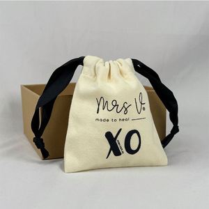 100% Organic Cotton Portable <b>Drawstring</b> Bag Eco-Friendly <b>Pouch</b> Bag Accept Customization - Product Image 1