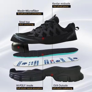 Safety <b>Shoes</b> <b>Men</b> Steel Toe <b>Work</b> <b>Shoes</b> Sneakers Anti-smash Anti-puncture Indestructible <b>Shoes</b> Outdoor Breathable Lightweight New - Product Image 2