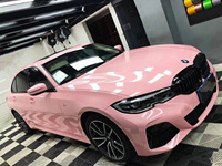 Autocollant sans bulles d'air 1.52*17 mètres Crystal Cherry Blossom Pink Paper Back Liner Glossy Car Wrap Vinyl Film