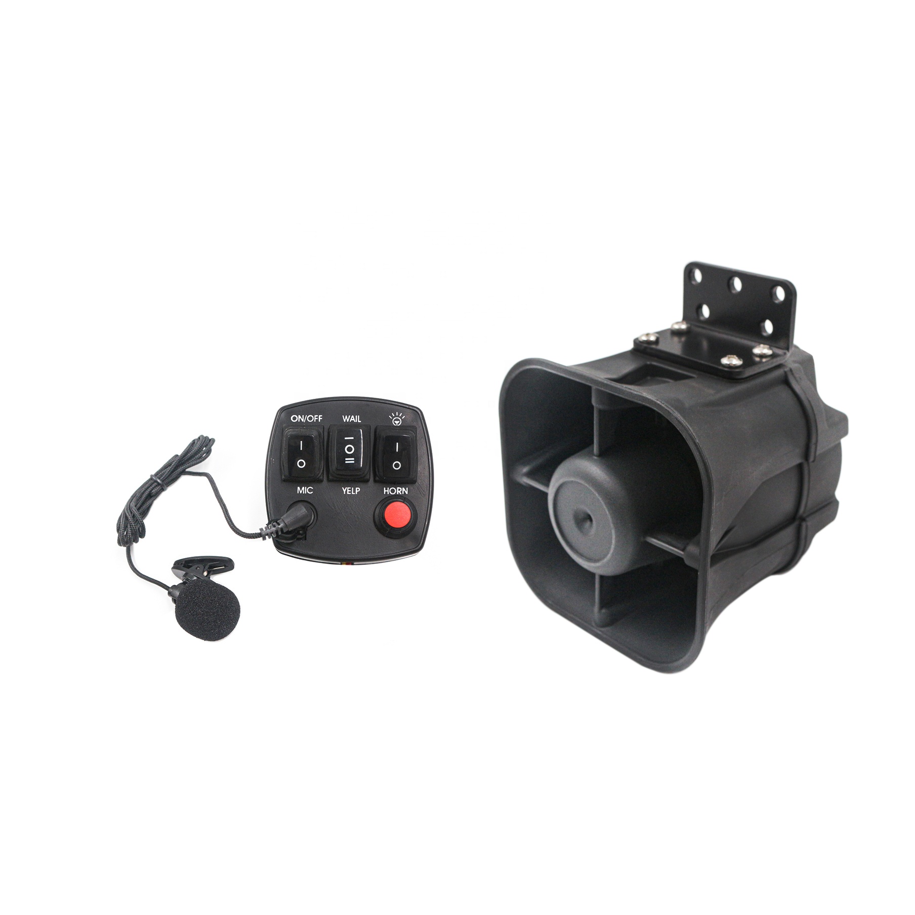 Мощная компактная усиленная сирена мощностью 30 Вт, идеально подходит для использования на мотоциклах, Сирене для квадроциклов с микрофоном для общего пользования