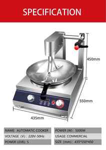 Olla para Calentar y Mezclar Salsas Boloñesa y Barbacoa / Mezclador de Ketchup, Wok Automático a Gas, Wok Eléctrico para Saltear - Product Image 3