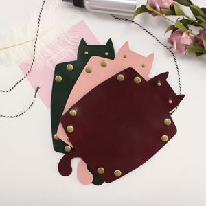 Cute Cat Shape Leather Storage <b>Tray</b> Portable Desktop Organizer for Jewelry Cosmetics & <b>Small</b> Items Stock Bulk - Product Image 3
