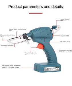 Soldador eléctrico inalámbrico <span class=keywords><strong>recargable</strong></span> con batería <span class=keywords><strong>de</strong></span> litio <span class=keywords><strong>de</strong></span> 12V, <span class=keywords><strong>pistola</strong></span> <span class=keywords><strong>de</strong></span> <span class=keywords><strong>soldadura</strong></span> <span class=keywords><strong>de</strong></span> bajo voltaje - Product Image 4