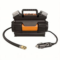 Compresseur portable robuste 12V avec pompe à coque métallique, double piston 30 mm, certifié CE, écran LED pour les tâches de maintenance sur site