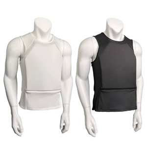 Gilet Tattico Multifunzionale <span class=keywords><strong>IIIA</strong></span> con Protezione Nascosta, Maglietta Protettiva con Piastra Interna in PE/Aramide per Protezione Corporea, Nero e Bianco - Product Image 6