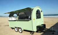 Camion de restauration mobile Aobote en acier inoxydable/aluminium, double essieu tandem, garantie 1 an, équipement de cuisine personnalisable, facile à utiliser