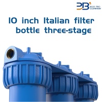 Kit de boîtier de filtre à eau à 3 étages de 10 pouces pour personnes âgées, moyen, 3/4 po NPT pour la préfiltration de l'eau potable domestique
