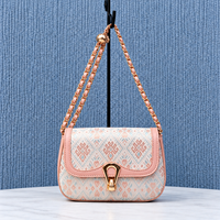 Sacs à main bandoulière élégants en brocart tissé avec chaîne pour femmes, sacs à épaule texturés tendance pour dames, sacs à main quotidiens