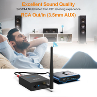 1Mii 2.4GHz kablosuz kablosuz AV alıcısı-vericisi ve alıcı 328ft uzun mesafe Stereo ses adaptörü için TV PC MP3/MP4 amplifikatör hoparlör