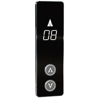 Panneau de commande d'ascenseur moderne de marque ZANFENG en acier inoxydable et acrylique noir, pièces de rechange pour ascenseur avec garantie de 12 mois