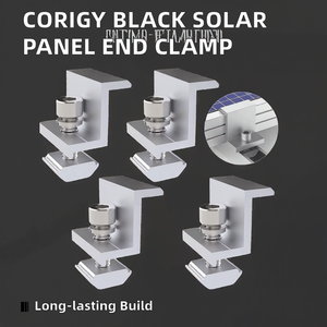 Accesorios Solares, Abrazadera de Extremo Negra para Paneles Solares de 30 mm/35 mm, Sistema de Montaje Solar, Soporte para Techo - Product Image 2