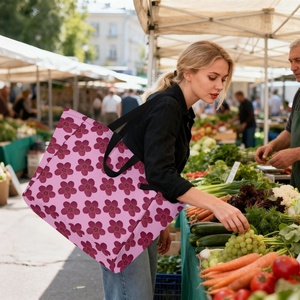 Hawaiian Tote <b>Bag</b> Pink Hau Flower <b>Large</b> Washable Aloha Tote <b>Bag</b> Handbags Shopping <b>Bag</b> Reusable Custom Hawaii <b>Canvas</b> Tote <b>Bag</b> - Product Image 6