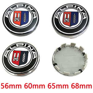 68mm 65mm 60mm 56mm pour enjoliveurs de roue de voiture <span class=keywords><strong>ALPINA</strong></span> <span class=keywords><strong>E46</strong></span> E39 E38 E90 E60 X1 X3 X5 X6 M1 M2 M3 M4 M5 Emblème Badge Logo - Product Image 1