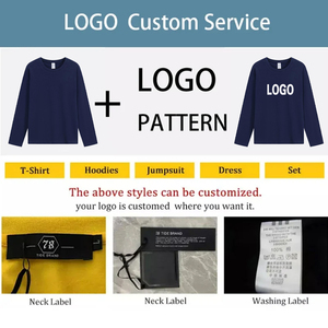 Logo personnalisé à manches longues t-shirts sérigraphie hommes conception entreprise équipe Logo <span class=keywords><strong>texte</strong></span> image coton sweat-shirt en gros femmes - Product Image 3