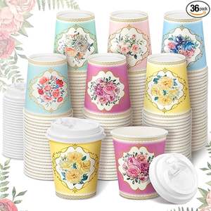 Gobelets en papier compostables PLA Logo personnalisé Biodégradable 6oz-32oz Gobelets en papier à base de pâte de bois Gobelets à paroi simple pour boissons chaudes/froides - Product Image 5