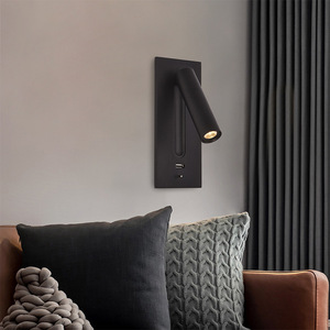Lámpara de Lectura LED para Cabecera de Hotel, Moderna, Ajustable, Flexible, USB, Empotrada, para Habitación, Hotel, Pared - Product Image 1