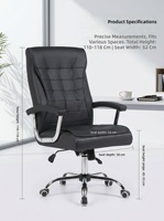 Chaise de bureau en cuir confortable pour une expérience d'assise optimale
