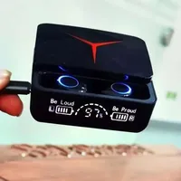 Earphone Gaming Nirkabel M90 Pro TWS M90pro, Headset Olahraga dengan Peredam Kebisingan, BT 5.2, Pairing Cepat, Layar LED